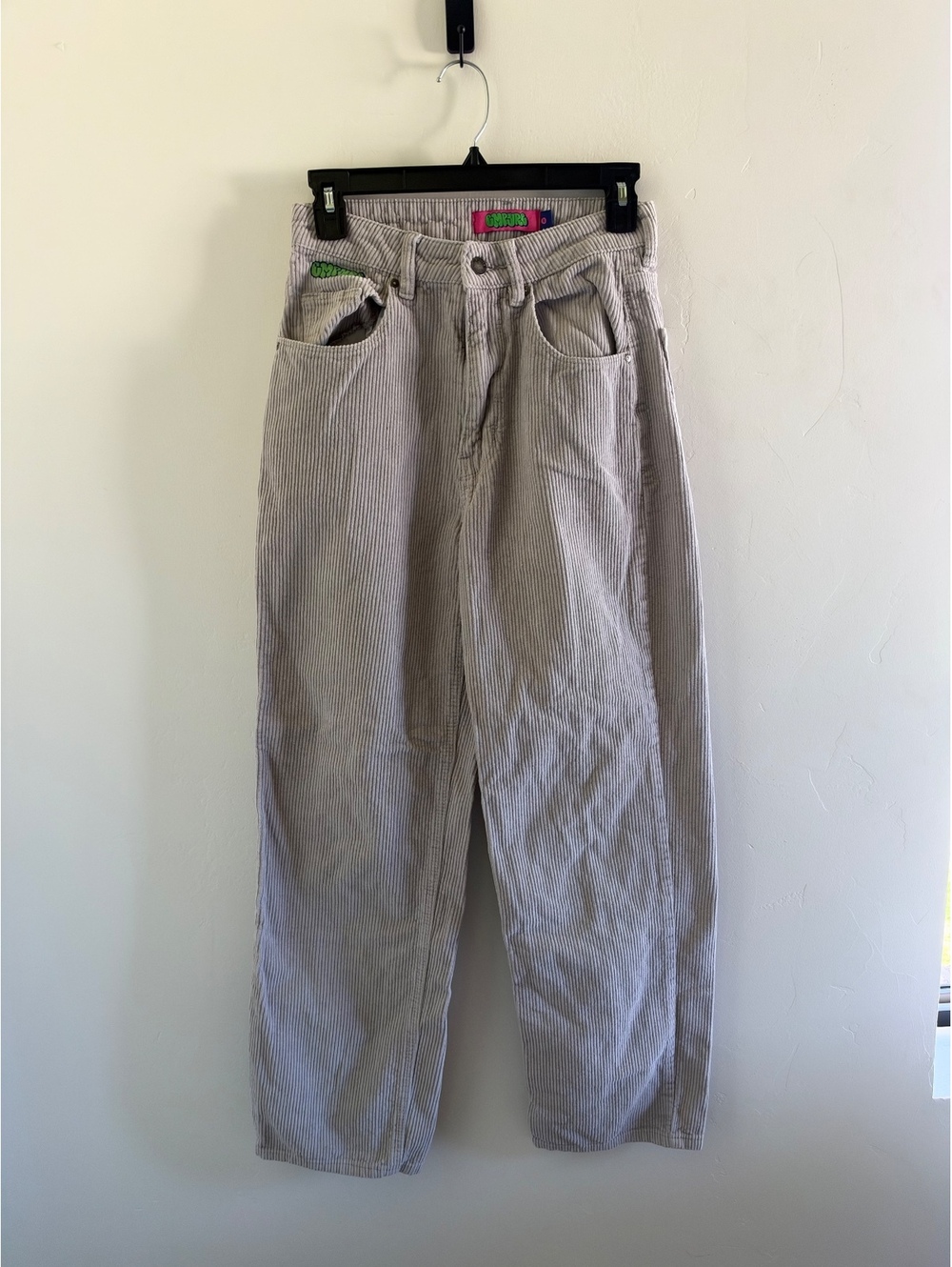 Empyre Gray Corduroy Baggy Pants Size 0 Y2K Skater Streetwear